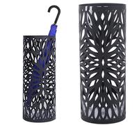 Bakaji Portaombrelli Stand in Ferro Design Porta Ombrelli Forma Rotonda Colore N