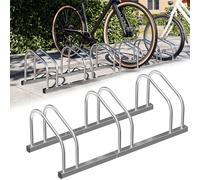 BAKAJI Rastrelliera per Biciclette da Pavimento o Parete Stand Parcheggi 3 Posti