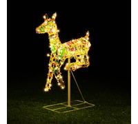 Renna Luminosa Natalizia Addobbo per Esterno Cervo Led Luce Calda 58 x 59 cm