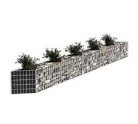 BAKAJI Rete Gabbione per Orto da Giardino e Sassi in Acciaio Galvanizzato, Gabbioni con Doppia Camera Cestello Metallico Resistente Intemperie e Durevole, Muri di Sostegno Recinti 300 x 30 x 50 cm