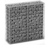 BAKAJI Rete Gabbione per Sassi in Acciaio Galvanizzato, Recinzione Orto da Giardino, Gabbioni Cestello Metallico Resistente alle Intemperie e Durevole, Muri di Sostegno Recinti (100 x 20 x 100 cm)