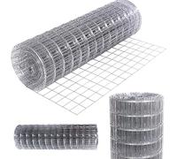 Bakaji Rete Metallica Elettrosaldata Altezza 200 cm Lunghezza 25 MT Maglia 50 x 75 mm Zincata per Recinzione e Gabbie Animali in Metallo Bricolage Fai da Te Giardinaggio