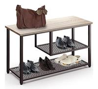 BAKAJI Scarpiera Stile Industrial Salvaspazio con 3 Ripiani Struttura in Metallo Anti Usura, Portascarpe Ideale per Ingresso Casa e Ufficio, Portaoggetti e Scarpe, Telaio Stabile e Robusto (Bronzo)