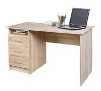 Scrivania Con Cassettiera In Legno Bakaji: Legno Quercia