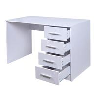 BAKAJI Scrivania con Cassettiera 4 Cassetti Tavolo da Lavoro Porta Pc Computer in Legno MDF Arredamento Casa Ufficio Cameretta Design Moderno Dimensione 110 x 56 x 73 cm Crea uno spazio di lavoro prat