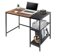 Scrivania Libreria Tavolo Porta PC Compuer Metallo Legno Casa Ufficio Quercia