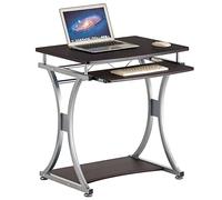 Scrivania Tavolo con Porta Tastiera Coputer Legno e Metallo Casa Ufficio Brown