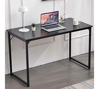 BAKAJI Scrivania Tavolo da Lavoro Porta Pc Computer Piano in Legno MDF con Struttura in Metallo Arredamento Casa Ufficio Cameretta Design Moderno Industriale Dimensione 120 x 60 x H74 cm (Nero)