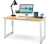 BAKAJI Scrivania Tavolo da Lavoro Porta Pc Computer Piano in Legno MDF con Struttura in Metallo Arredamento Casa Ufficio Cameretta Design Moderno Dimensione 120 x 60 x H70 cm