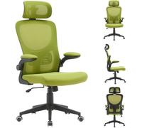 BAKAJI Sedia da Scrivania Ergonomica in Tessuto Traspirante e Antisudore, Schien