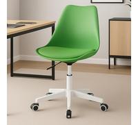 BAKAJI Sedia da Ufficio Scrivania Ergonomica Design Moderno con Altezza Regolabile e Cuscino Imbottito ad Alta Densità, Seduta Girevole con Ruote Piroettanti, Ideale per Casa, Studio (Verde)