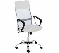 BAKAJI Sedia da Ufficio Scrivania Girevole Modello Spider con Braccioli e Ruote Altezza Regolabile Colore Bianco