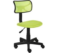 BAKAJI Sedia Girevole Scrivania Regolabile in Altezza Poltrona con Ruote Ufficio cameretta Schienale ergonomico a Rete Traspirante Seduta Imbottita (Green)
