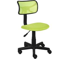 BAKAJI Sedia Girevole Scrivania Regolabile in Altezza Poltrona con Ruote Ufficio cameretta Schienale ergonomico a Rete Traspirante Seduta Imbottita (Green)