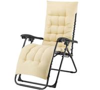 BAKAJI Sedia Poltrona Giardino Con Cuscino Gravita Zero Pieghevole Acciaio Salvaspazio Tubolari Acciaio Reclinabile Tessuto in Oxford, Mare Spiaggia Piscina Arredo Esterno (Beige Con Cuscino)