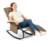 BAKAJI Sedia Sdraio a Dondolo da Giardino Lettino Prendisole Gravità Zero con