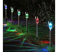 10 Lampade Giardino Ricarica Solare Paletti Solari LED Luce bianca