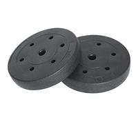 Set 2 Dischi Pesi per Bilanciere Manubrio 20kg (10 Kg x 2) Plastificati /Cemento