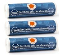 BAKAJI Set 3 Rotoli Sacchetti Freezer per Alimenti in Plastica 1080 sacchi (3 x 360) Congelare e Conservare Cibo da Congelatore e Frigo in Plastica Salva Freschezza Super Resistenti (22 x 32 cm)