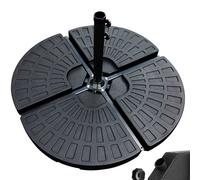 BAKAJI Set 4 Supporto Pesi Ombrellone Riempibile Palo da Giardino in Plastica