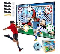 BAKAJI Set da Gioco Calcio per Bambini con Pallone Morbido Idea Regalo da 3+ Anni, Porta da Calcio per Interni ed Esterni con Pallina Morbida, Bersaglio per Sviluppo Abilità Motorie Sport Football