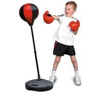 Punching Ball per Bambini Asta Regolabile 100 cm con Guantoni e Base Riempibile