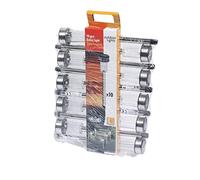 Bakaji Set di 10 Lampade da giardino a ricarica solare, Paletti solari - Tecnologia LED - Luci per giardino per sentieri Laghetto Piscina con pannello solare