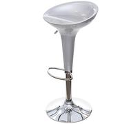 Sgabello Cucina Regolabile in Acciaio e ABS Seduta Girevole Grigio Casa Bar