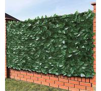 BAKAJI Siepe Artificiale Sintetica da Parete, Rotolo Frangivista Ornamentale da Muro, Ringhiera, Decorazione Anticaduta per Terrazzo, Balcone, Giardino, Esterno (Edera)