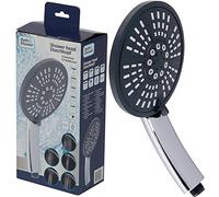 BAKAJI Soffione Doccia Tropical Doccetta Silver Chrome Diametro 15 cm Universale 5 Funzioni