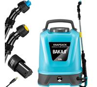 BAKAJI Spruzzatore a batteria da Giardino con Accessori, Nebulizzatore a pressio