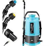 BAKAJI Spruzzatore a batteria da Giardino con Accessori, Nebulizzatore a pressione con Tracolla Antifatica, Pompa Ultra Leggera Irrigazione e Cura Piante, Ideale Acqua e Antiparassitario (5 Litri)