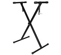Bakaji Supporto per Tastiera Musicale Pieghevole Stand Portatastiera Pianola Elettronica Struttura in Metallo Altezza regolabile Piedini Antiscivolo