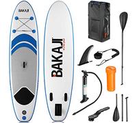 Bakaji Tavola da Surf Gonfiabile Dimensione 320 x 81 cm Paddle Board con Pagaia in Alluminio Pinna Grande Removibile Gonfiatore Custodia Cinturino Caviglia e Accessori Sport Acquatici Mare Spiaggia