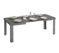 BAKAJI Tavolo Allungabile per Sala da Pranzo e Cucina da 4 a 6 Posti, Tavolo Estensibile con Apertura a Scorrimento da 120 a 200 cm, Design Salvaspazio, Struttura Robusta e Resistente (Cemento)