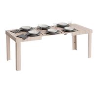 BAKAJI Tavolo Allungabile per Sala da Pranzo e Cucina da 4 a 6 Posti, Tavolo Estensibile con Apertura a Scorrimento da 120 a 200 cm, Design Salvaspazio, Struttura Robusta e Resistente (Olmo)