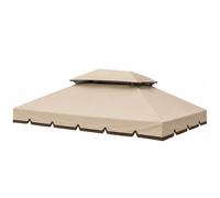 Bakaji Telo di Copertura per Gazebo 3x3 Mt colore Beige con Ribalta con Tetto Ca