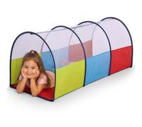 BAKAJI Tunnel ad Arco per Bambini Pieghevole e Salvaspazio, Giocattolo per Bambino e Bambina, Gioco Ideale per Sviluppare Skills Motorie, Richiudibile, Tessuto Traspirante, 125 x 52 x 55 cm