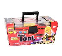 BAKAJI Valigetta Attrezzi da Lavoro Giocattolo Bambini 42 Utensili e Accessori Gioco con Caschetto Martello Giravite e Trapano Gioco Educativo di Imitazione