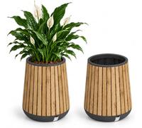 BAKAJI Vaso per Piante da Esterno Design Moderno, Fioriera per Fiori Resistente Agenti Atmosferici e ai Raggi Uv, Sistema di Drenaggio Acqua, Balcone, Giardino, Terrazzo, 53 x 58 cm