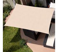 BAKAJI Vela Telo Parasole Ombreggiante Rettangolare con Tessuno Traspirante, Tenda Resistente con Protezione Raggi UV 90% per Ombra Giardino, Terrazzo con Aggancio Connettori a D (3 x 4 Metri)