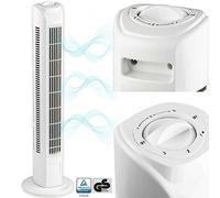 Bakaji Ventilatore a Torre Colonna Oscillazione Orizzontale Potenza 45 W Altezza 78 cm 3 Velocità Silenzioso Colore Bianco