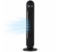 BAKAJI Ventilatore a Torre Potenza 60W, Raffrescatore Verticale da Pavimento Bianco Salvaspazio Altezza 79 cm, Flusso d'Aria Continuo e Pannello di Controllo Ideale per Casa e Ufficio