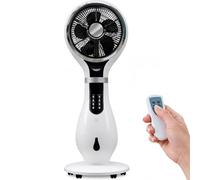 BAKAJI Ventilatore con Ruote a Piantana 80W Combinato 3in1 LED Display con Umidificatore, Anti Zanzare e Funzione Ionizzatore, Air Fun Diametro 40 cm e Alt. 110cm, Spegnimento Automatico, Telecomando
