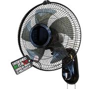 BAKAJI Ventilatore da Parete con Griglia da 36 cm e 3 Livelli di Velocità Selezionabili, Raffrescatore a Muro con 5 Pale in Polipropilene, 65 Watt di Potenza con Oscillazione Laterale Automatica