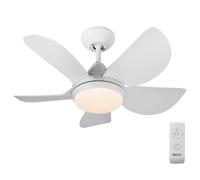 BAKAJI Ventilatore Lampadario da Soffitto 5 Pale in ABS con Lampada Plafoniera 6