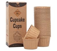 Bake Choice Pirottini da Forno 50 pezzi per Cupcake in Carta Pergamena Resistente,Monouso,Antiaderenti,Grado per Uso Alimentare,Diametro 5 cm,Ideale per Muffin,Dolci,per Festa Compleanno