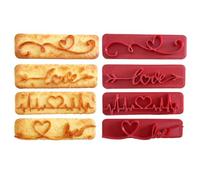 Bake Cut - Valentine Cookie Mold Set, Reusable Dough Cutter Tool Kit, Easy Release Baking Shape Form with Design, Kitchen Baking Tool for Holiday Cooking Use, Cookie Maker Home Use