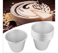 Bake Like a Pro con 10 pezzi stampi per budino in alluminio antiaderenti e affid