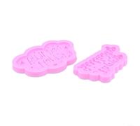 Bake Like a Pro Happy Birthday stampi in silicone a tema per torte e caramelle, set di due